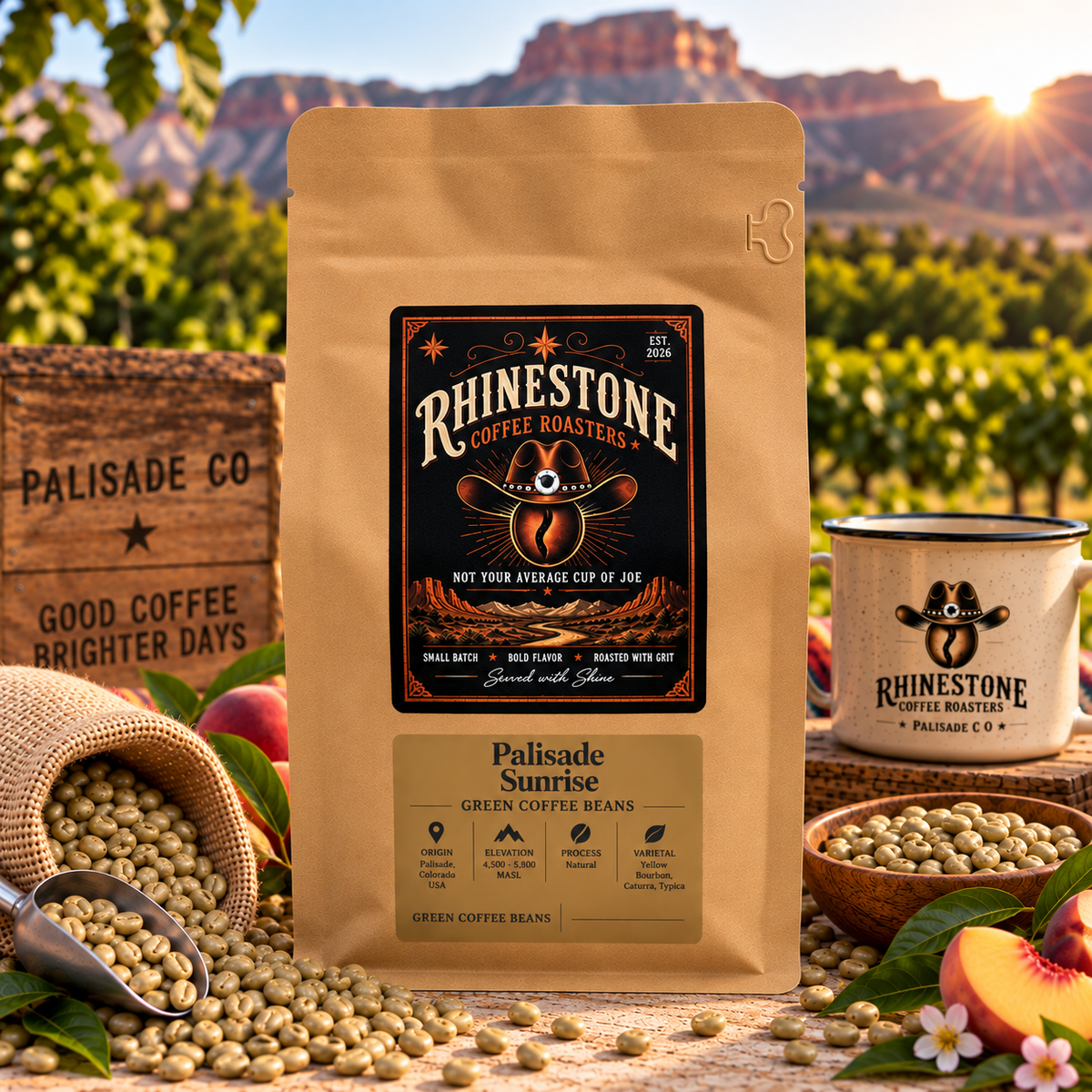 Palisade Sunrise Green Coffee Beans