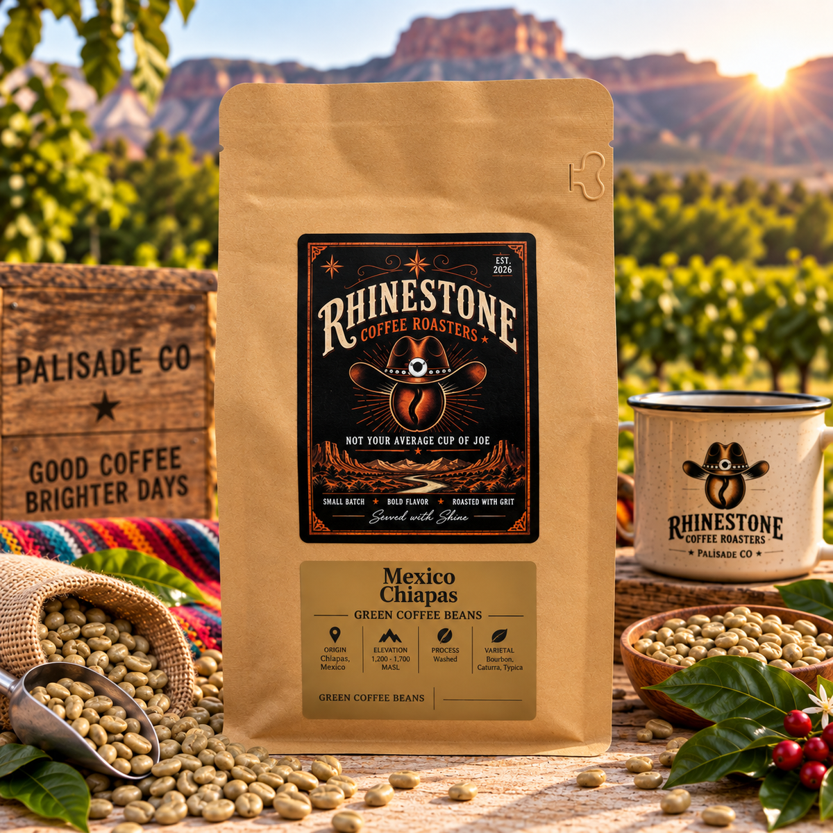Mexico Chiapas Green Coffee Beans